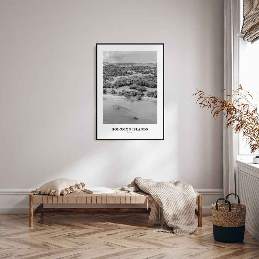 Solomon Islands Portrait B&W Poster
