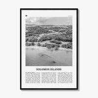 Solomon Islands Print Black and White, Solomon Islands Wall Art, Solomon Islands Poster, Solomon Islands Photo, Solomon Islands Wall Décor