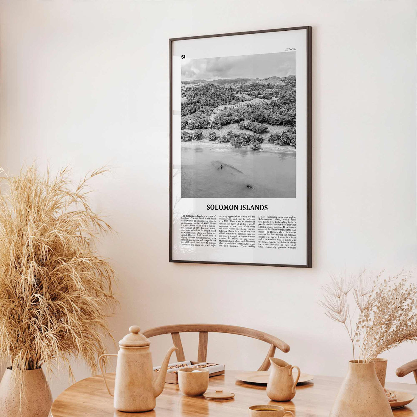 Solomon Islands Print Black and White, Solomon Islands Wall Art, Solomon Islands Poster, Solomon Islands Photo, Solomon Islands Wall Décor