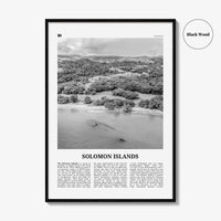 Solomon Islands Print Black and White, Solomon Islands Wall Art, Solomon Islands Poster, Solomon Islands Photo, Solomon Islands Wall Décor