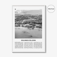 Solomon Islands Print Black and White, Solomon Islands Wall Art, Solomon Islands Poster, Solomon Islands Photo, Solomon Islands Wall Décor