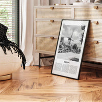 Solvang Print Black and White, Solvang Wall Art, Solvang Poster, Solvang Photo, Solvang Map, Solvang Wall Decor, California, USA