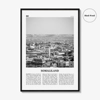 Somaliland Print Black and White, Somaliland Wall Art, Somaliland Poster, Somaliland Photo, Somaliland Wall Decor, Country Art Print