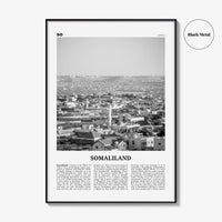 Somaliland Print Black and White, Somaliland Wall Art, Somaliland Poster, Somaliland Photo, Somaliland Wall Decor, Country Art Print