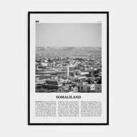 Somaliland Travel B&W Poster