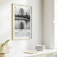 Somerset County Print Black and White, Somerset County Wall Art, Somerset County Poster, Somerset Photo, Somerset Wall Décor, Somerset Map