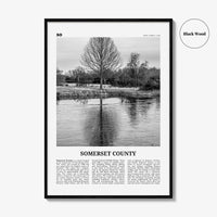 Somerset County Print Black and White, Somerset County Wall Art, Somerset County Poster, Somerset Photo, Somerset Wall Décor, Somerset Map