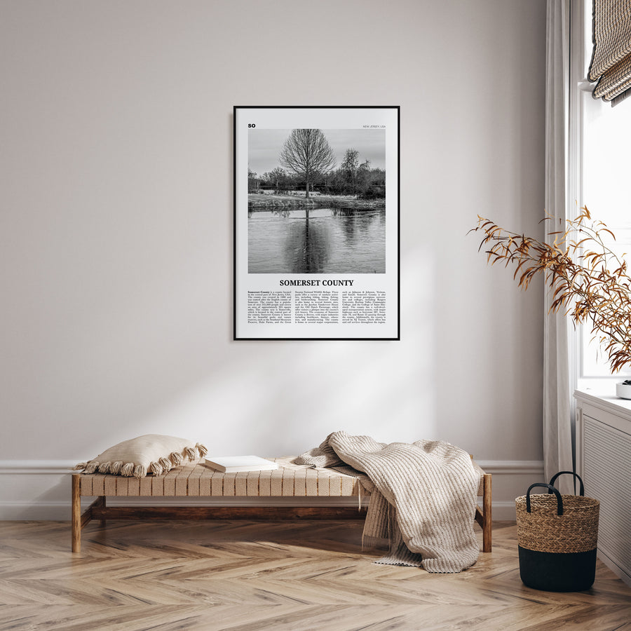 Somerset County Travel B&W Poster