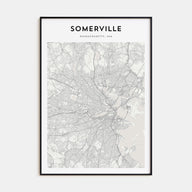 Somerville Map Portrait Poster