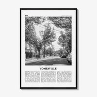 Somerville Print Black and White, Somerville Wall Art, Somerville Poster, Somerville Photo, Somerville Wall Décor, Massachusetts, USA