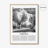 Somerville Print Black and White, Somerville Wall Art, Somerville Poster, Somerville Photo, Somerville Wall Décor, Massachusetts, USA