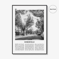 Somerville Print Black and White, Somerville Wall Art, Somerville Poster, Somerville Photo, Somerville Wall Décor, Massachusetts, USA
