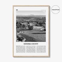Sonoma County Print Black and White, Sonoma County Wall Art, Sonoma County Poster, Sonoma County Photo, Sonoma County Wall Décor, Sonoma Map