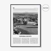 Sonoma County Print Black and White, Sonoma County Wall Art, Sonoma County Poster, Sonoma County Photo, Sonoma County Wall Décor, Sonoma Map