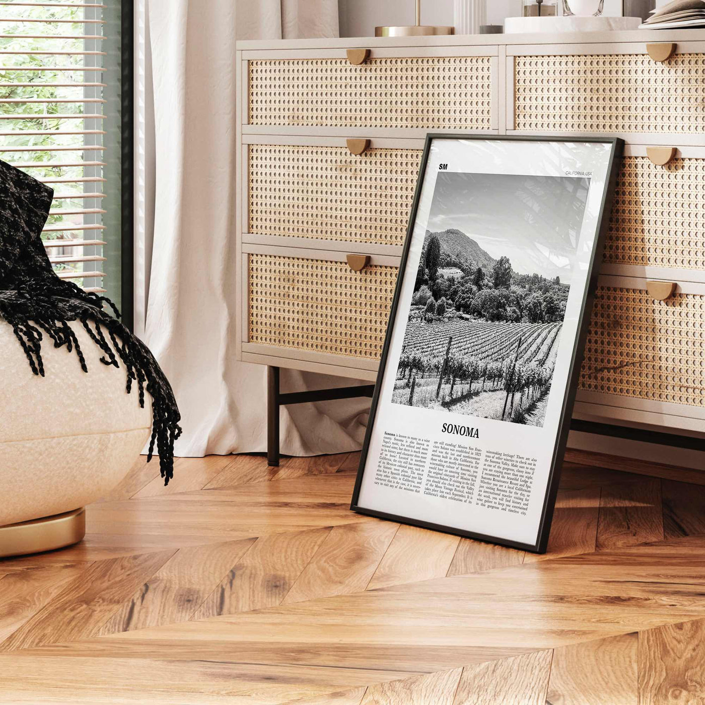 Sonoma Print Black and White, Sonoma Wall Art, Sonoma Poster, Sonoma Photo, Sonoma Wall Decor, California, USA, United States, North America