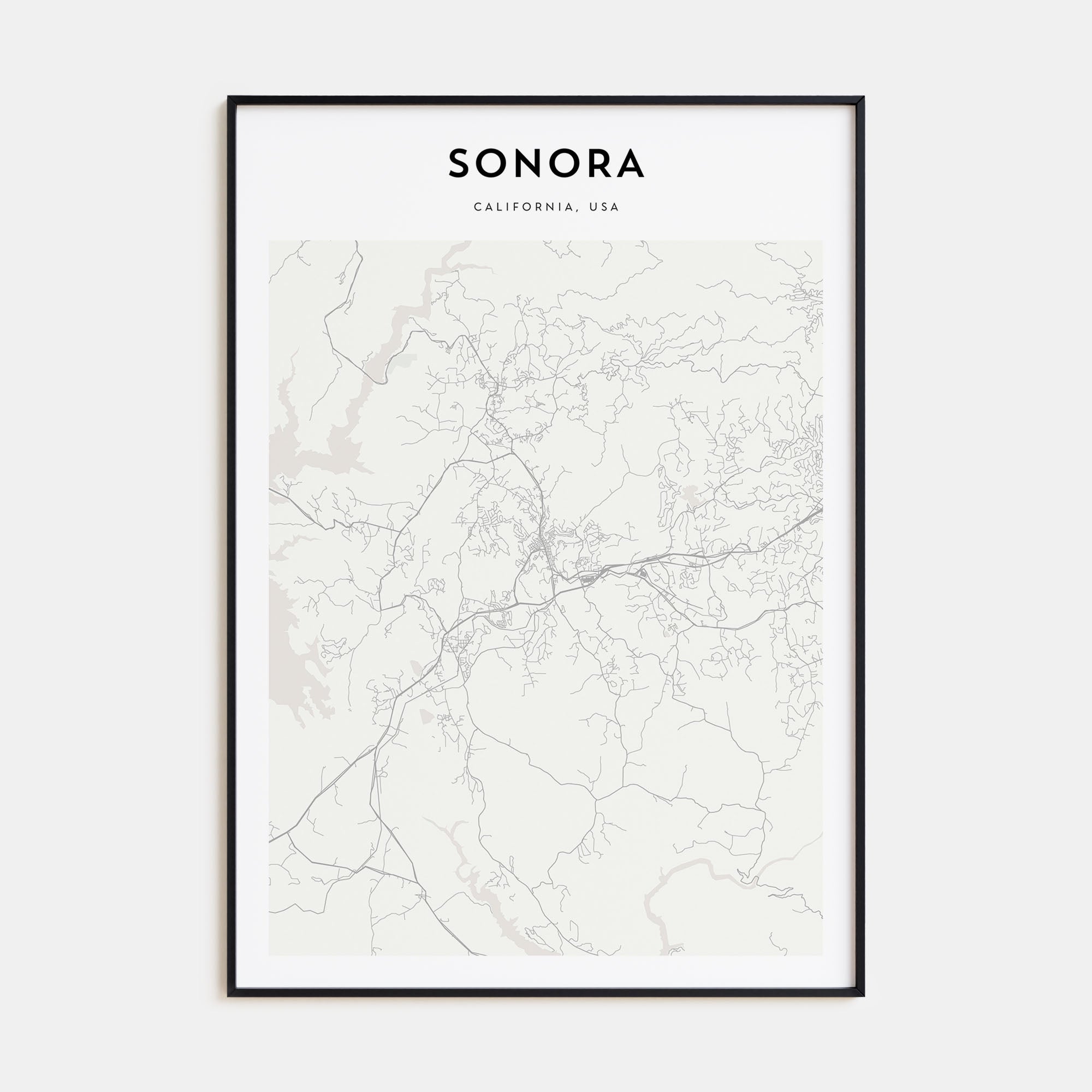Sonora Map Portrait Poster