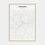 Sonora Map Portrait Poster
