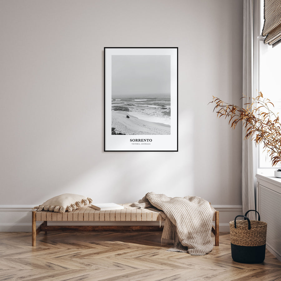 Sorrento, Australia Portrait B&W Poster