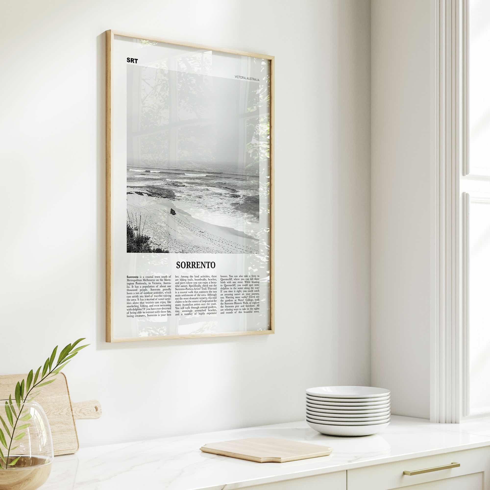 Sorrento Print Black and White Australia, Sorrento Wall Art, Sorrento Poster, Sorrento Photo, Sorrento Wall Décor, Victoria, Australia
