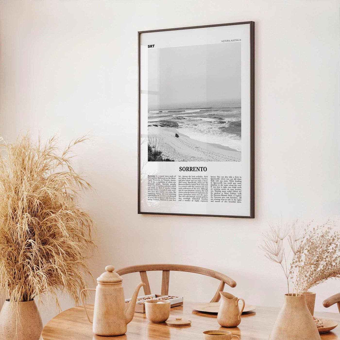 Sorrento Print Black and White Australia, Sorrento Wall Art, Sorrento Poster, Sorrento Photo, Sorrento Wall Décor, Victoria, Australia