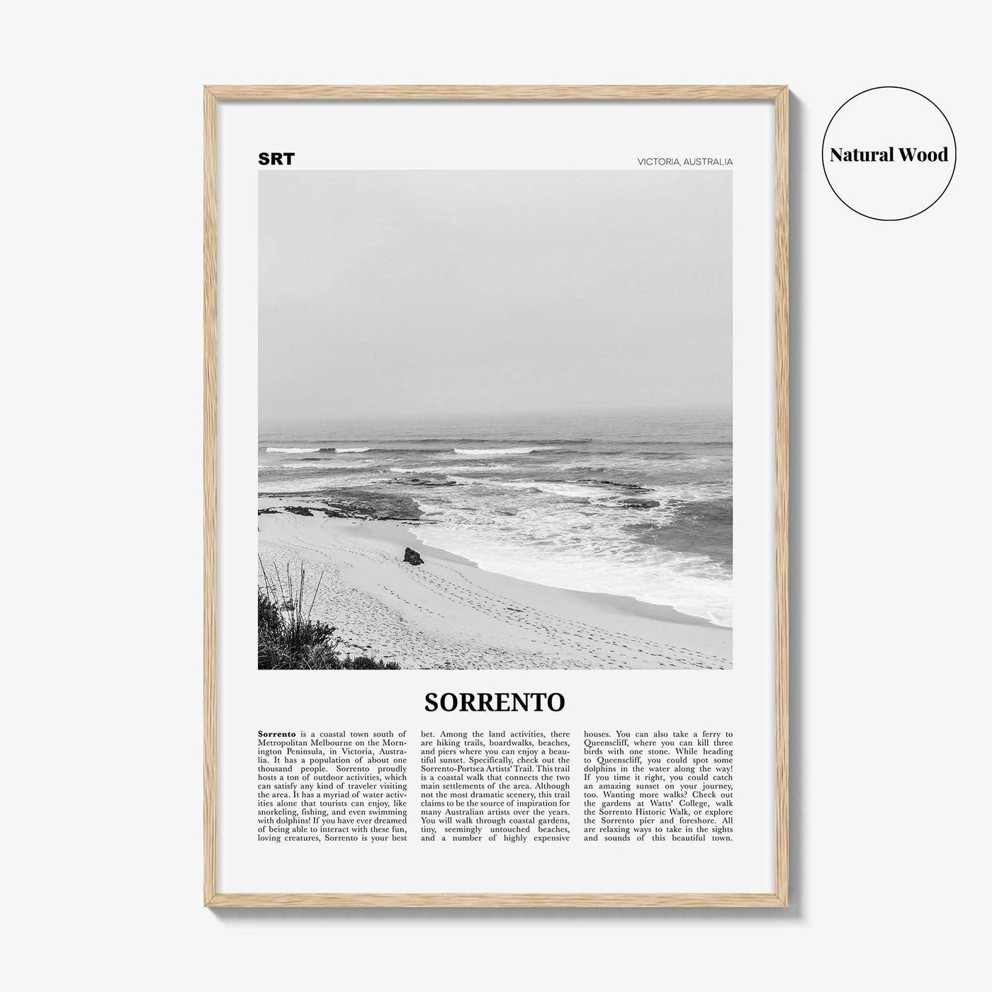 Sorrento Print Black and White Australia, Sorrento Wall Art, Sorrento Poster, Sorrento Photo, Sorrento Wall Décor, Victoria, Australia