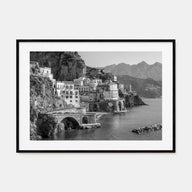 Sorrento, Italy Landscape B&W Poster