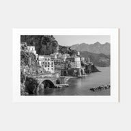 Sorrento, Italy Landscape B&W Poster