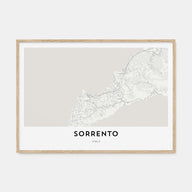 Sorrento, Italy Map Landscape Poster