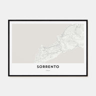 Sorrento, Italy Map Landscape Poster