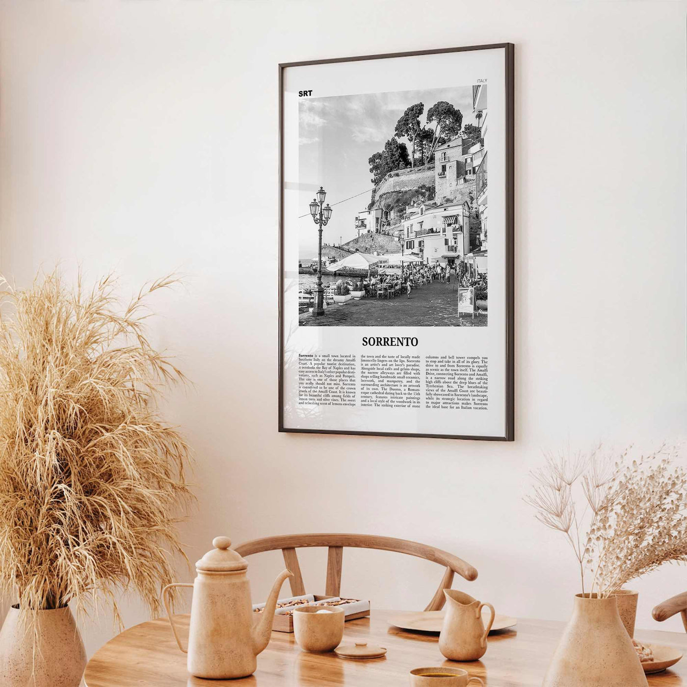 Sorrento Print Black and White Italy, Sorrento Wall Art, Sorrento Poster, Sorrento Photo, Sorrento, Italia, Naples, Campania, Amalfi Coast