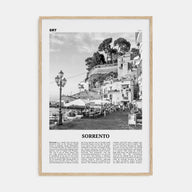 Sorrento, Italy Travel B&W Poster