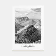 South Africa Portrait B&W Poster