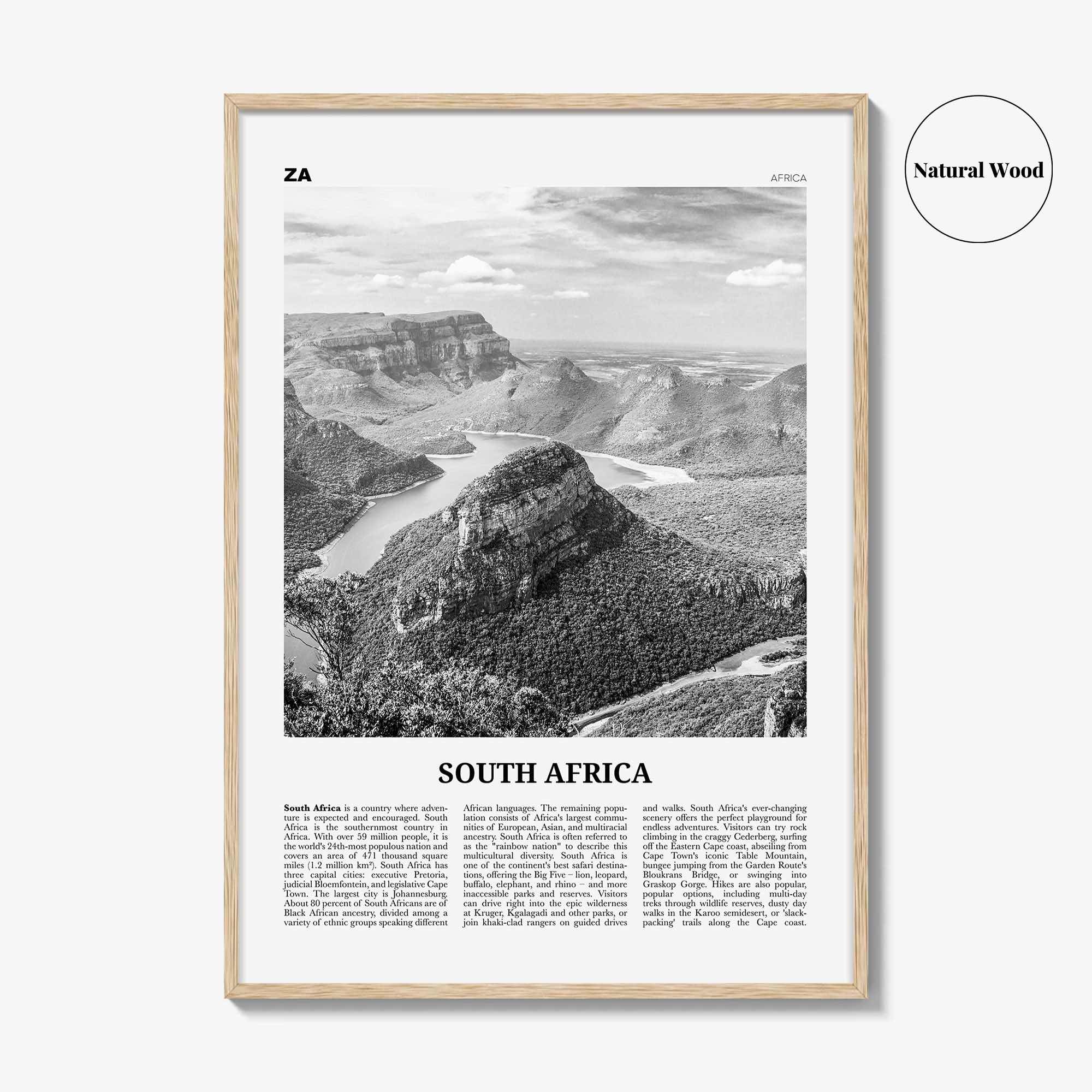 South Africa Print Black and White, South Africa Wall Art, South Africa Poster, South Africa Photo, Johannesburg, Cape Town