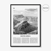 South Africa Print Black and White, South Africa Wall Art, South Africa Poster, South Africa Photo, Johannesburg, Cape Town