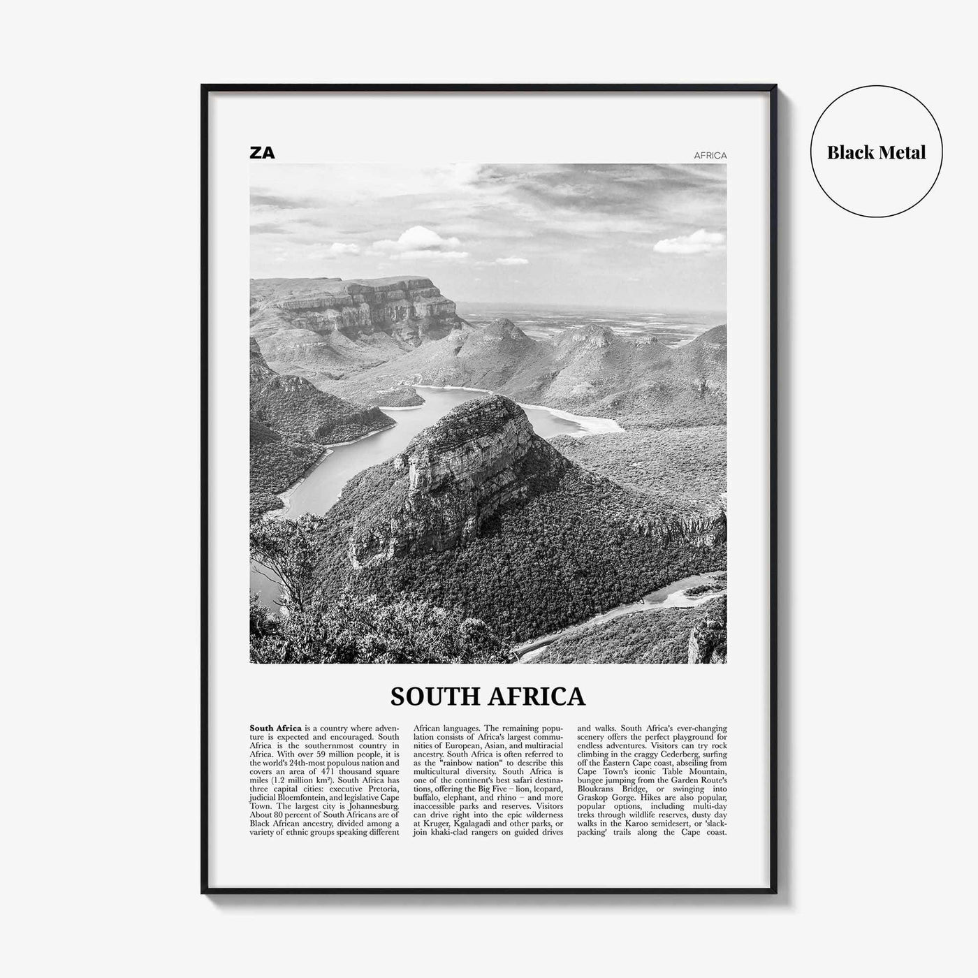 South Africa Print Black and White, South Africa Wall Art, South Africa Poster, South Africa Photo, Johannesburg, Cape Town