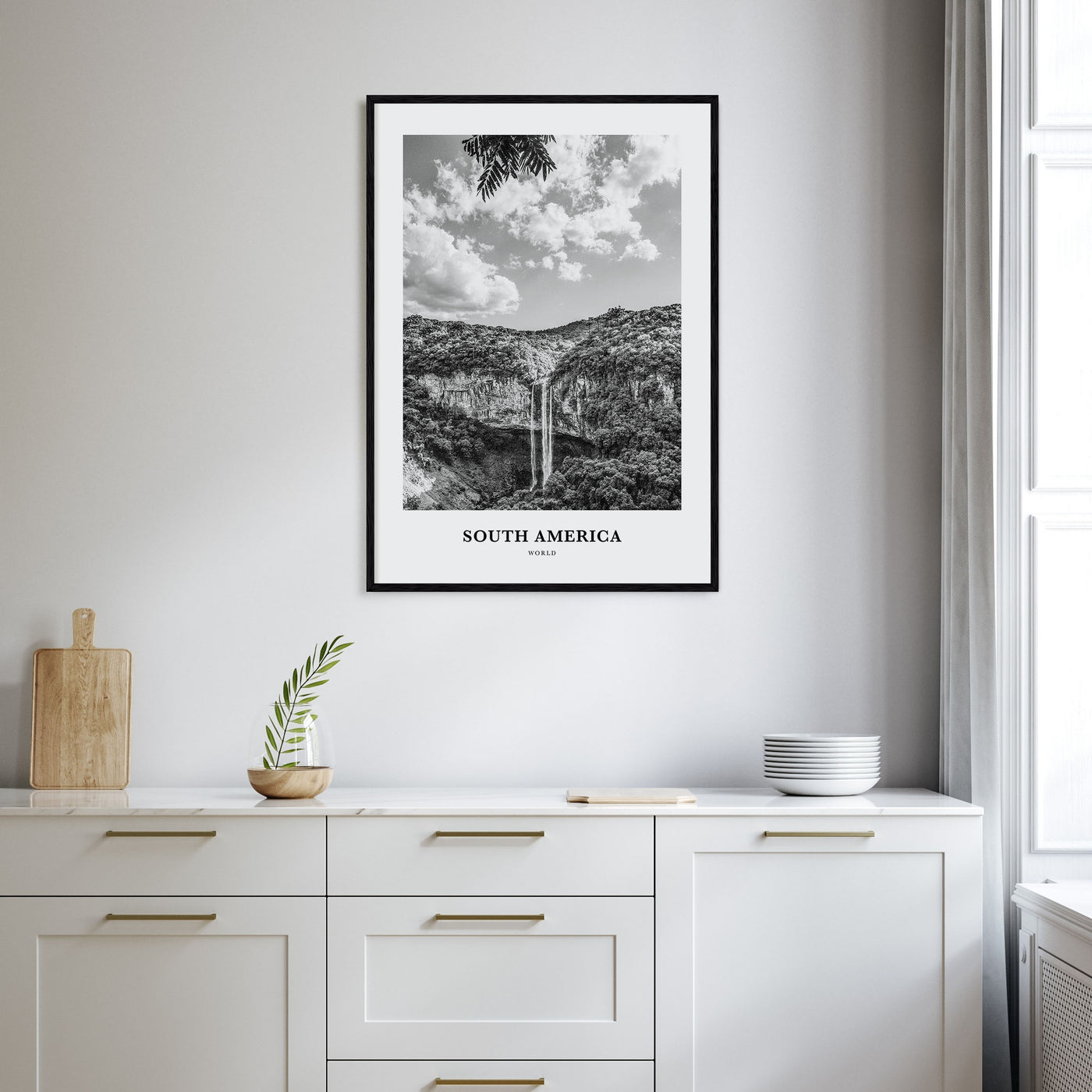South America Portrait B&W Poster
