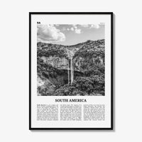 South America Print Black and White, South America Wall Art, South America Poster, South America Photo, South America Wall Decor
