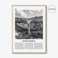 South America Print Black and White, South America Wall Art, South America Poster, South America Photo, South America Wall Decor