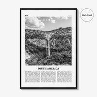 South America Print Black and White, South America Wall Art, South America Poster, South America Photo, South America Wall Decor