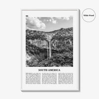 South America Print Black and White, South America Wall Art, South America Poster, South America Photo, South America Wall Decor