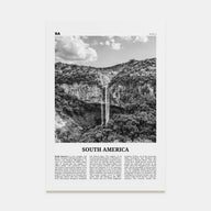 South America Travel B&W Poster