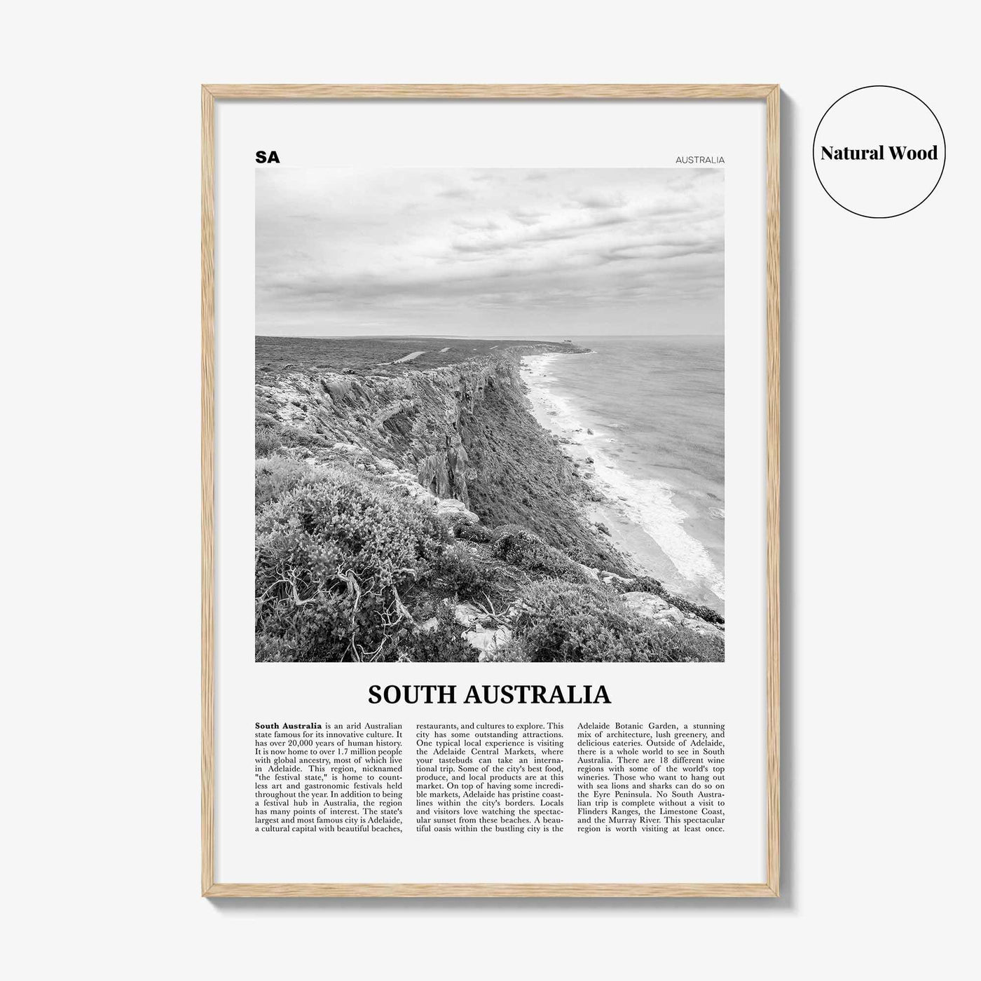 South Australia Print Black and White, South Australia Wall Art, South Australia Poster, South Australia Photo, South Australia Wall Decor,