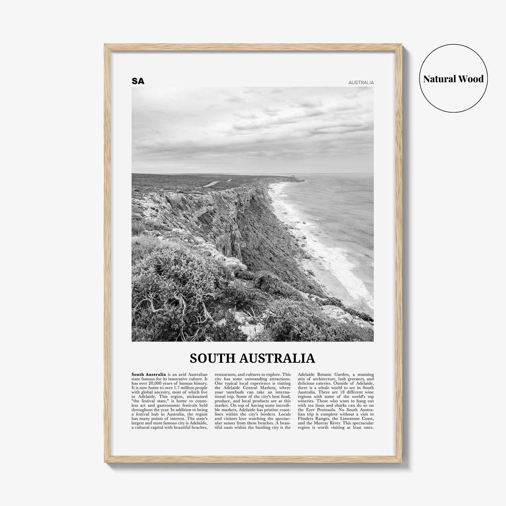 South Australia Print Black and White, South Australia Wall Art, South Australia Poster, South Australia Photo, South Australia Wall Decor,