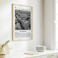 South Boston Print Black and White, South Boston Wall Art, South Boston Poster, South Boston Photo, South Boston Map, Massachusetts, USA