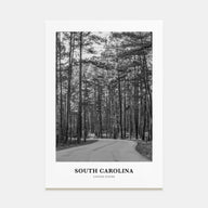 South Carolina Portrait B&W Poster