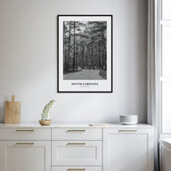 South Carolina Portrait B&W Poster