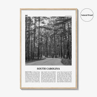South Carolina Print Black and White No 2, South Carolina Wall Art, South Carolina Poster, South Carolina Photo, USA United States