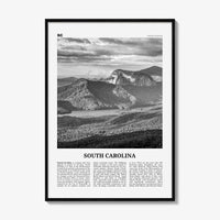 South Carolina Print Black and White No 3, South Carolina Art, South Carolina Poster, South Carolina Photo, South Carolina Map