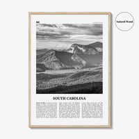 South Carolina Print Black and White No 3, South Carolina Art, South Carolina Poster, South Carolina Photo, South Carolina Map