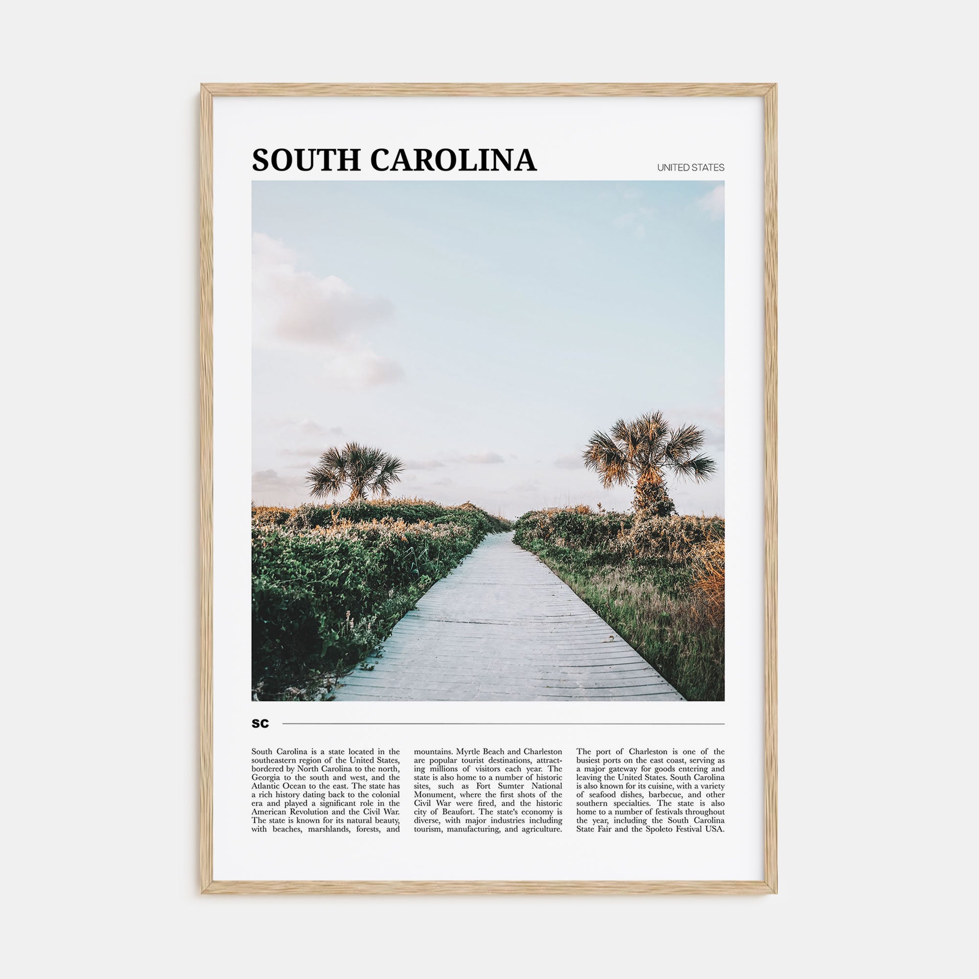South Carolina Travel Color No 1 Poster